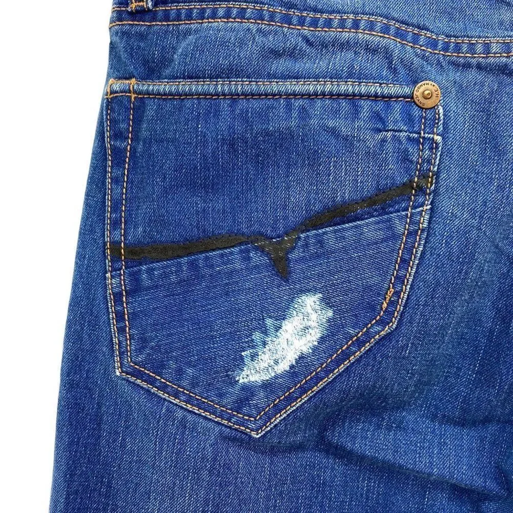 H. E. by Mango Men’s Denim Button Fly Slim Fit Jeans